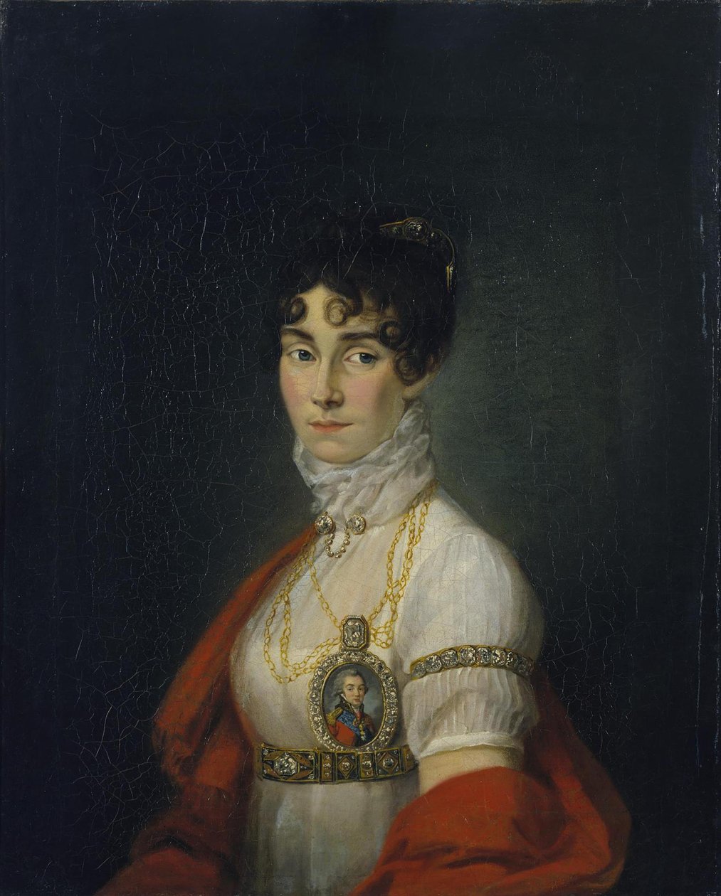 صورة الممثلة والمغنية ، الكونتيسة Praskovya Sheremetyeva Zhemchugova 1768-1803 ، في وقت مبكر بواسطة غير معروف