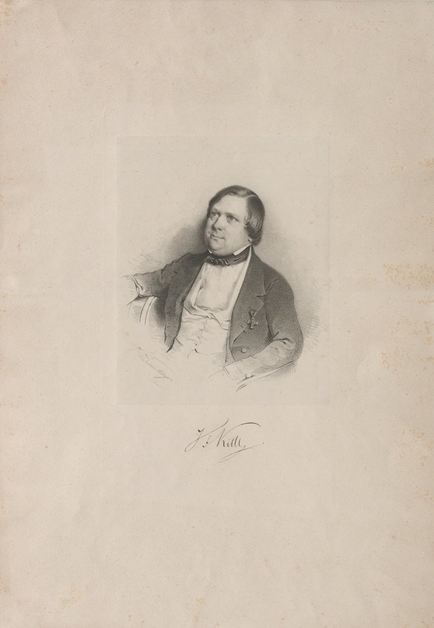 صورة للملحن يوهان فريدريش كيتل 1806-1868 ، ج. 1850. بواسطة غير معروف