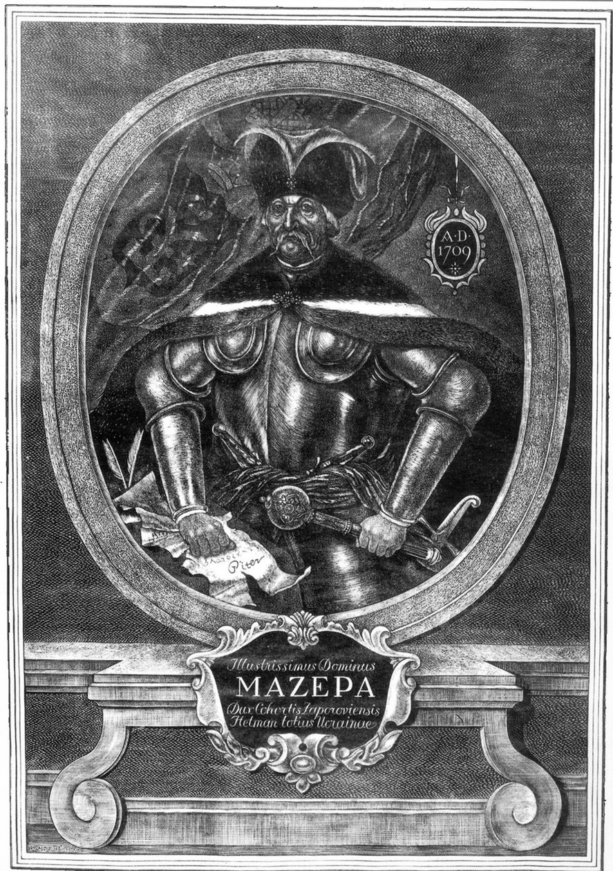 صورة لهتمان إيفان مازيبا 1639-1709 ، 1709 بواسطة غير معروف