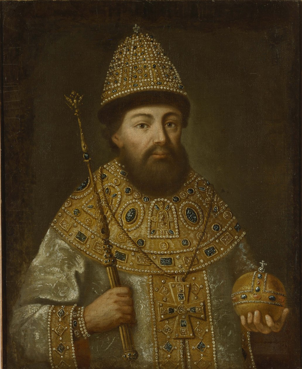 صورة القيصر الكسيس الأول ميخائيلوفيتش من روسيا 1629-1676 ، كاليفورنيا 1675 بواسطة غير معروف