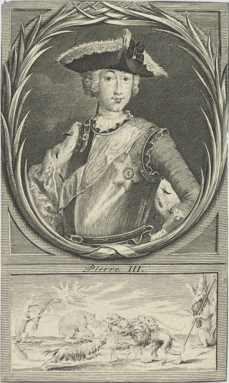 صورة القيصر بيتر الثالث لروسيا 1728-1762 ، ج. 1750. بواسطة غير معروف