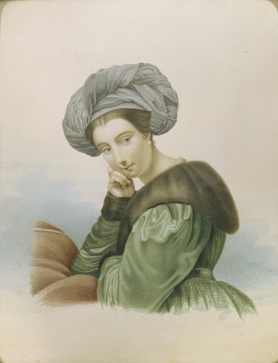 صورة الممثلة إيكاترينا سيميونوفا 1786-1849 ، أوائل القرن التاسع عشر. بواسطة غير معروف
