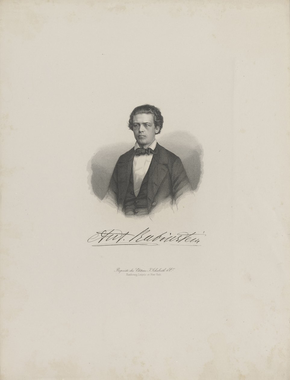 صورة الملحن أنتون روبنشتاين 1829-1894 ، ج. 1850. بواسطة غير معروف