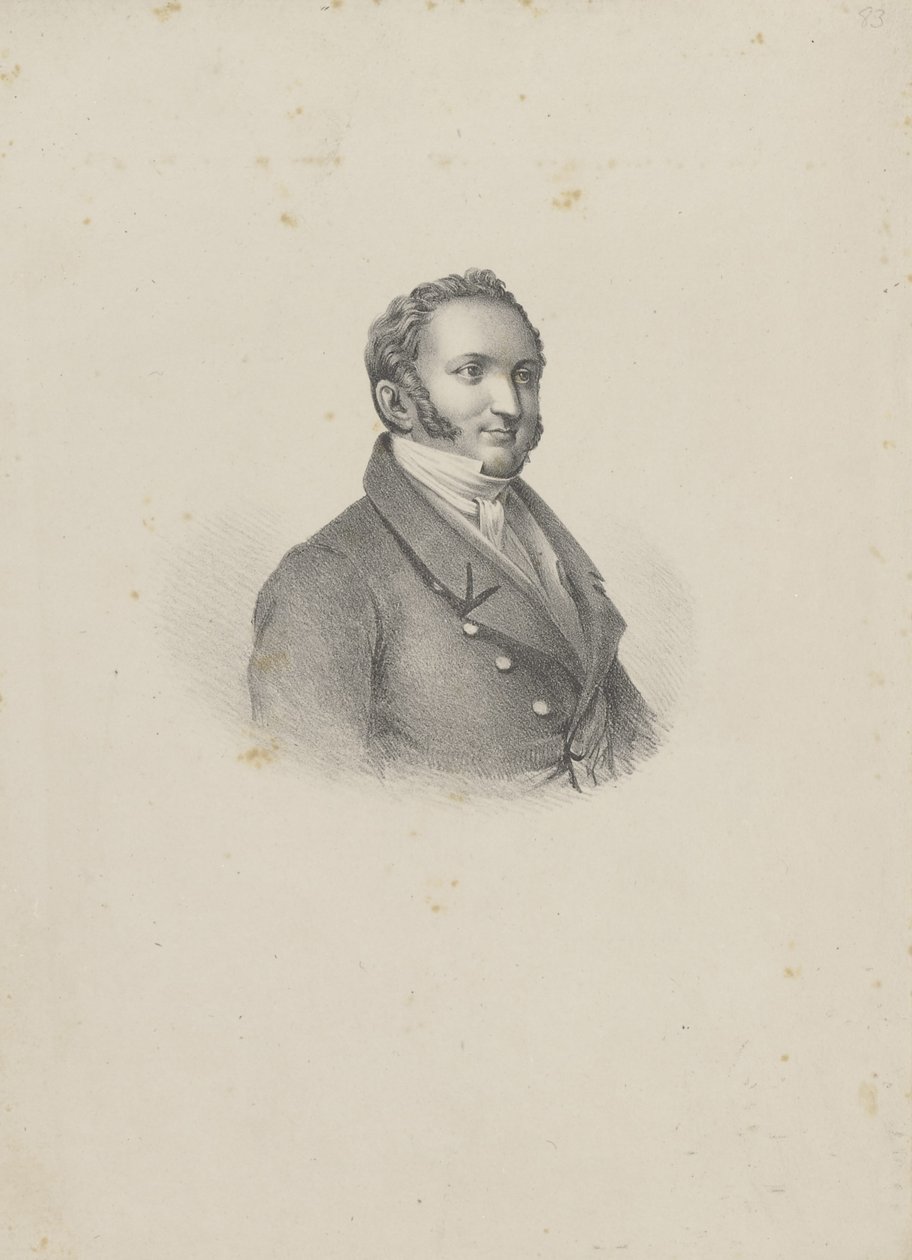 صورة الملحن Gioachino Antonio Rossini 1792-1868، 1826. بواسطة غير معروف
