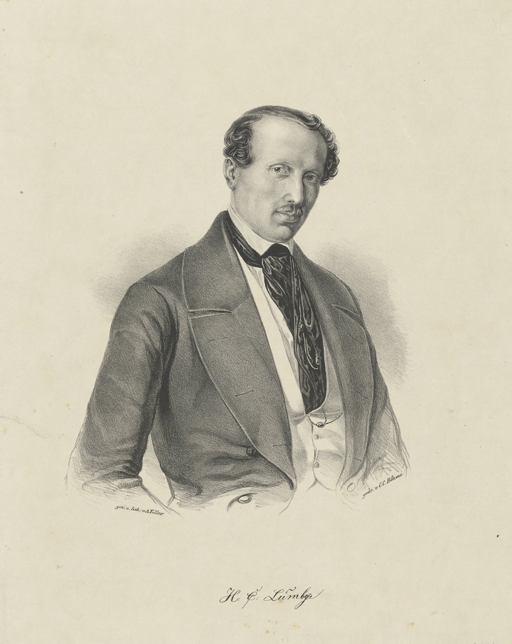 صورة الملحن هانز كريستيان لومبي 1810-1874 ، ج. 1850. بواسطة غير معروف
