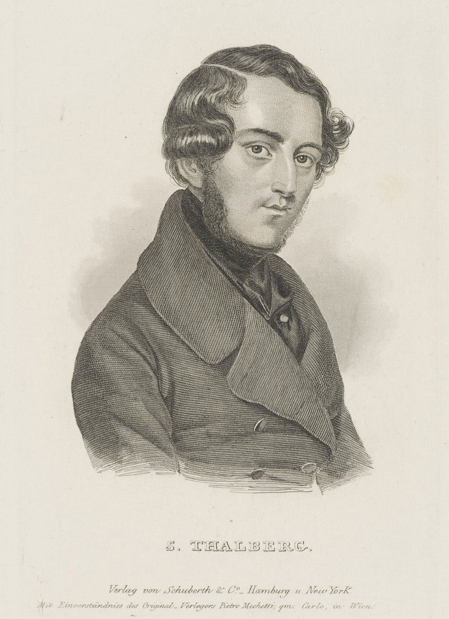 صورة عازف البيانو والملحن Sigismund Thalberg 1812-1871 ، ج. 1850. بواسطة غير معروف