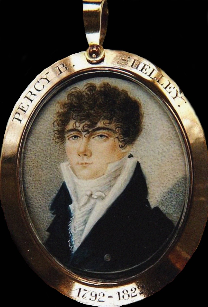 صورة للشاعر بيرسي بيش شيلي 1792-1822 ، كاليفورنيا 1825 بواسطة غير معروف