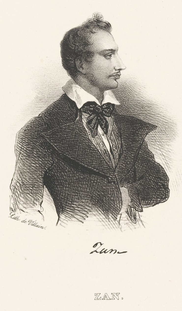 صورة للشاعر توماس زان 1796-1855 بعد عام 1824. بواسطة غير معروف