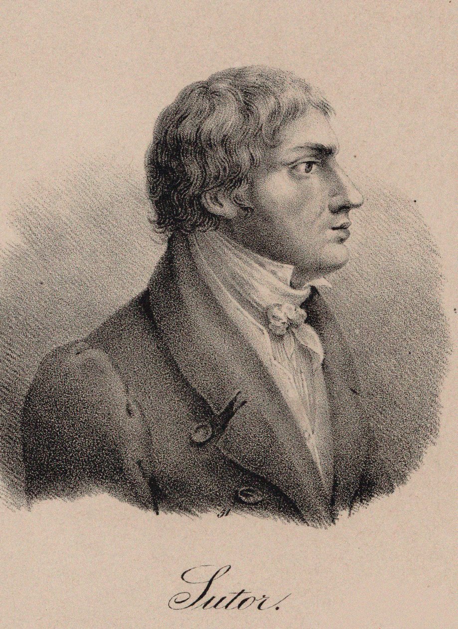 صورة للمغني والملحن ويلهلم سوتور 1774-1828 ، حوالي 1825. بواسطة غير معروف
