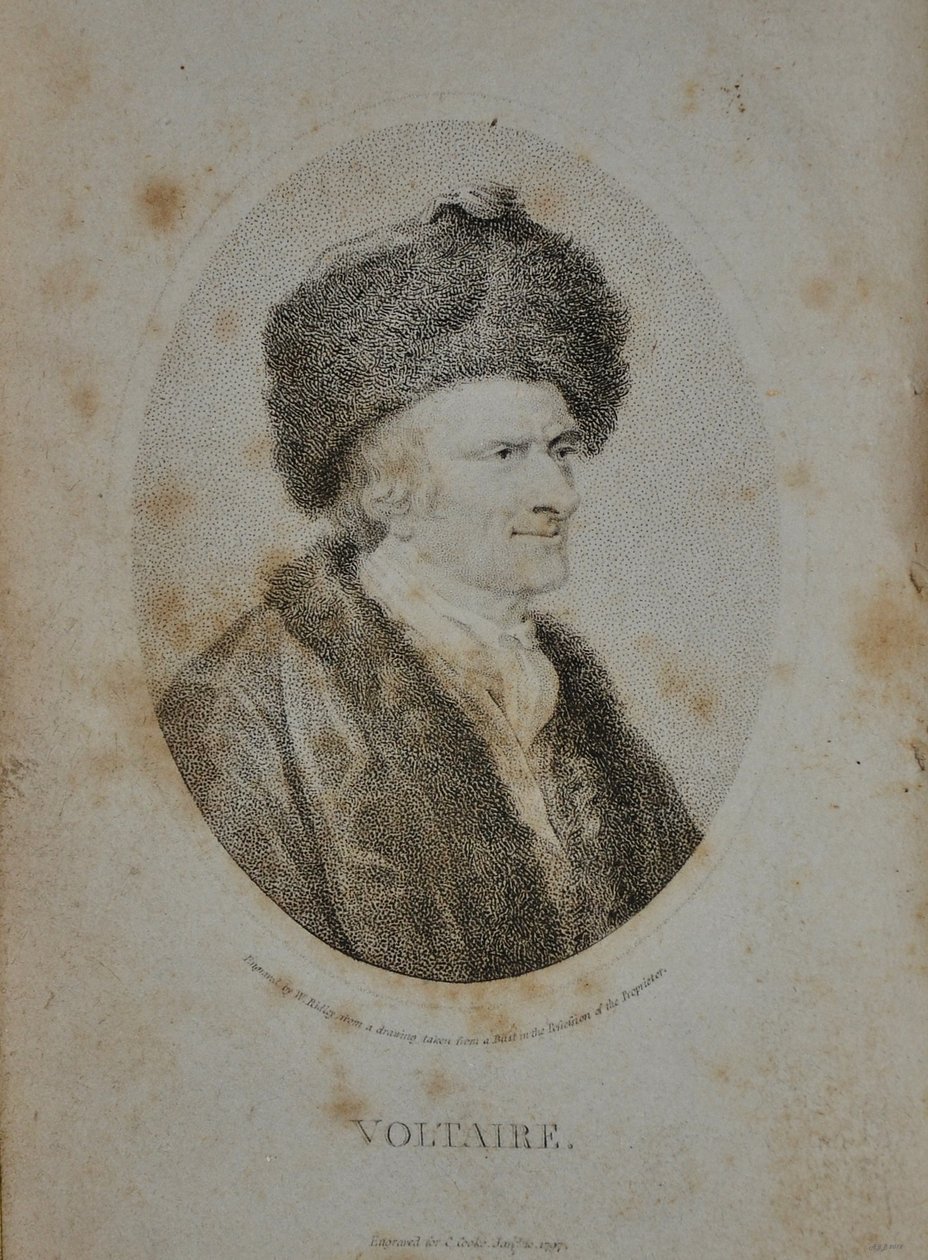 صورة للكاتب والكاتب والفيلسوف فرانسوا ماري Arouet دي فولتير 1694-1778 ، 1798 بواسطة غير معروف