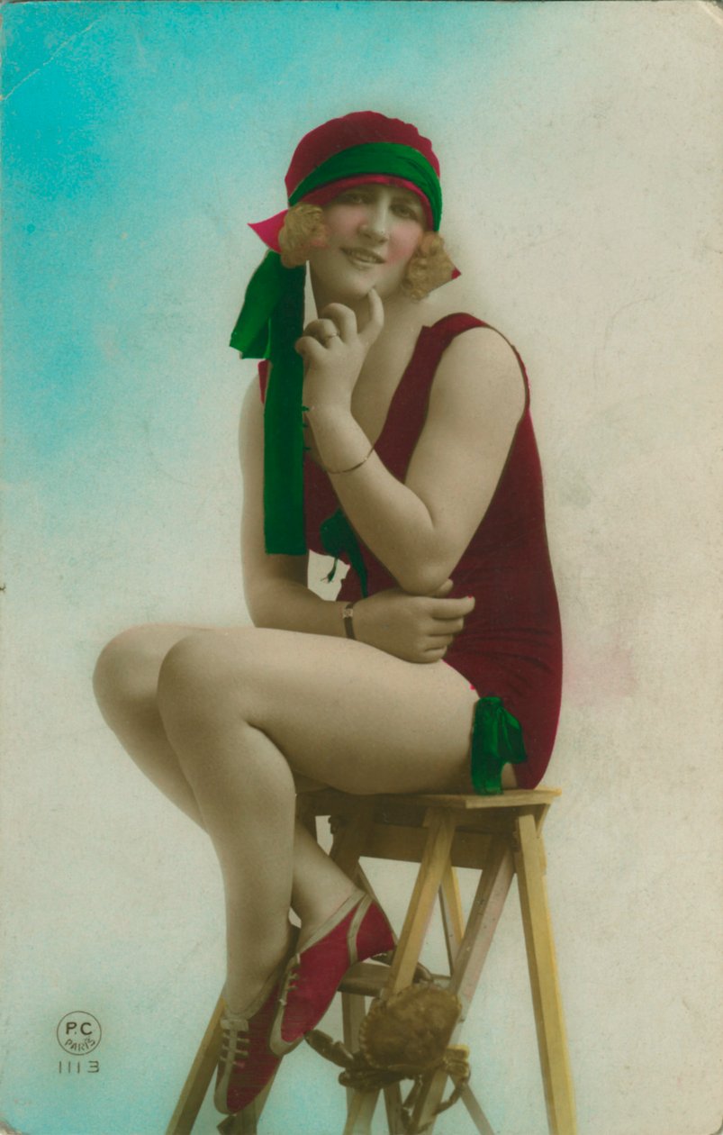 بطاقة بريدية للسباح ، 1920s بواسطة غير معروف