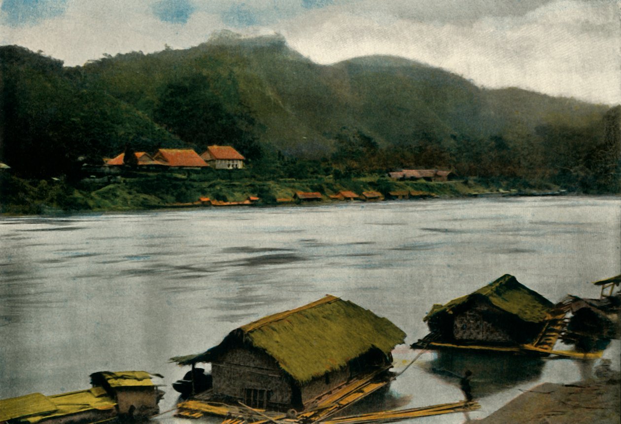 Trai-Hut Post ، Stilt House ، 1900. بواسطة غير معروف