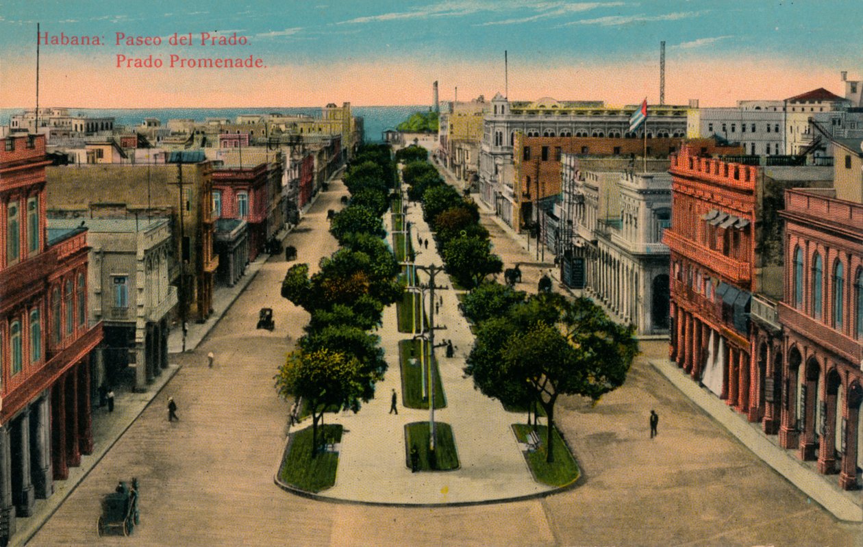 برادو بروميناد ، هافانا ، كوبا ، 1910 بواسطة غير معروف