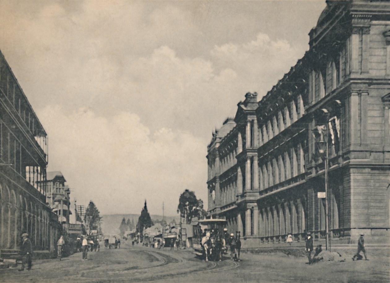 بريتوريا - شارع السوق باتجاه الجنوب ، c1912. بواسطة غير معروف