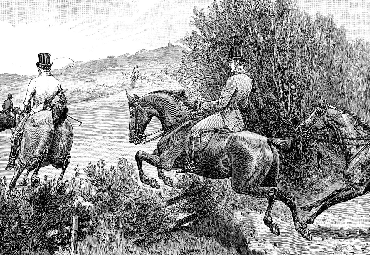 الأمير ألبرت الصيد بالقرب من قلعة بلفوار ، ليسترشاير ، c1840s ، 1900 بواسطة غير معروف