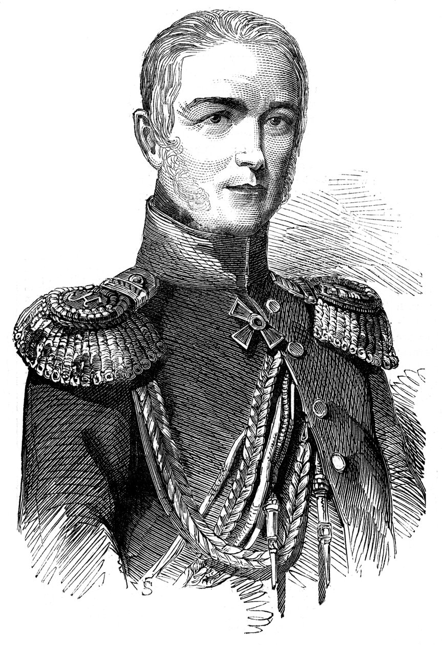 الأمير Woronzow ، الجنرال الروسي للقوات في آسيا ، 1853 بواسطة غير معروف