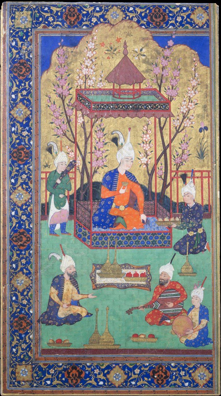 أمير في فناء حديقة ، 1525-30. بواسطة غير معروف