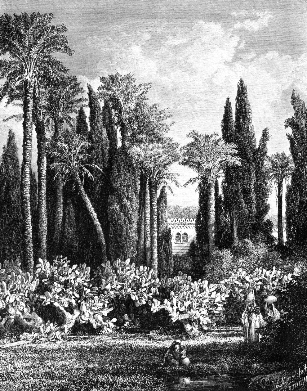 حديقة الأمراء في القاهرة ، مصر ، 1880 بواسطة غير معروف