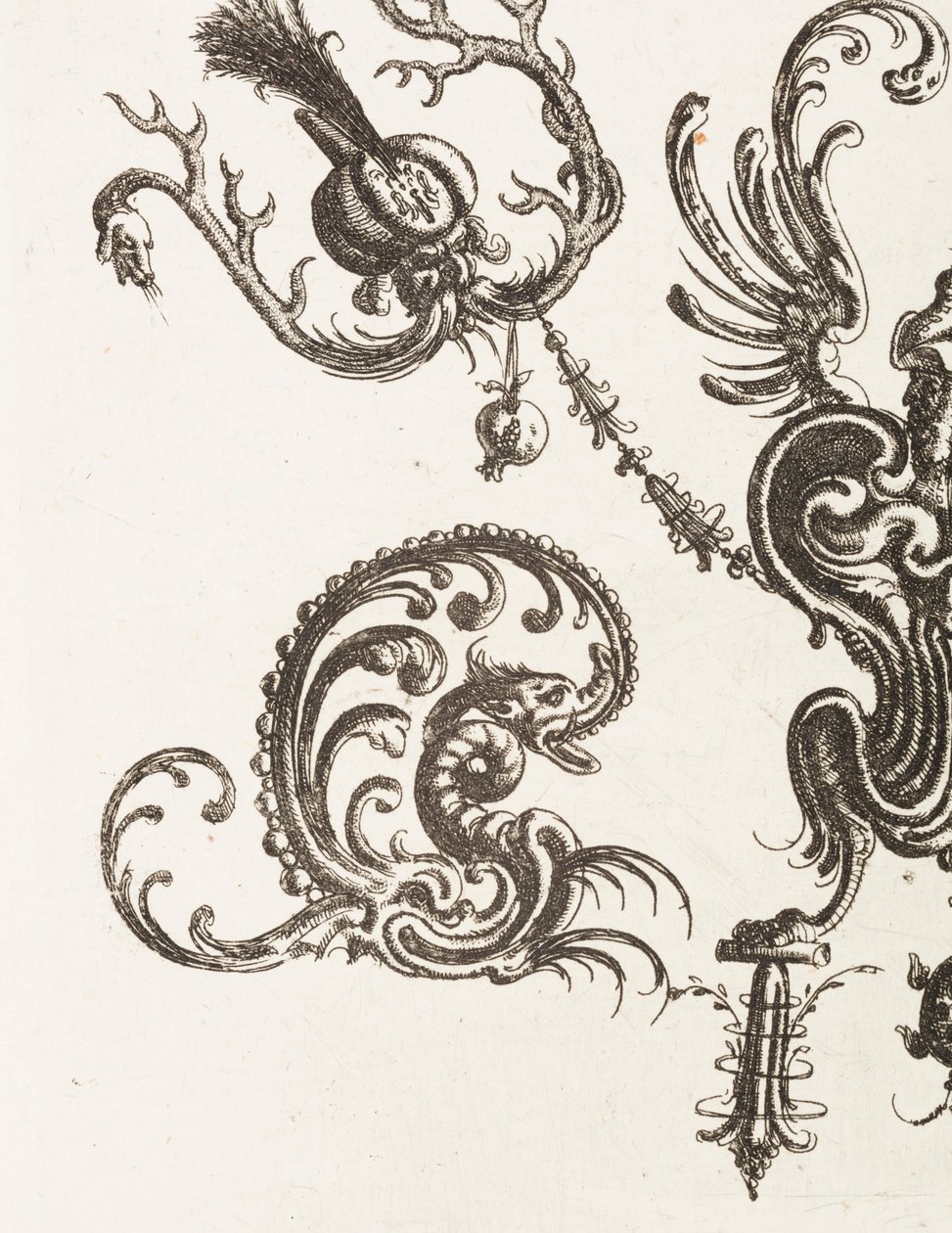طباعة ، لوحة 48 ، من Neüw Grotteßken Buch (كتاب Grotesque الجديد) ، 1610 بواسطة غير معروف