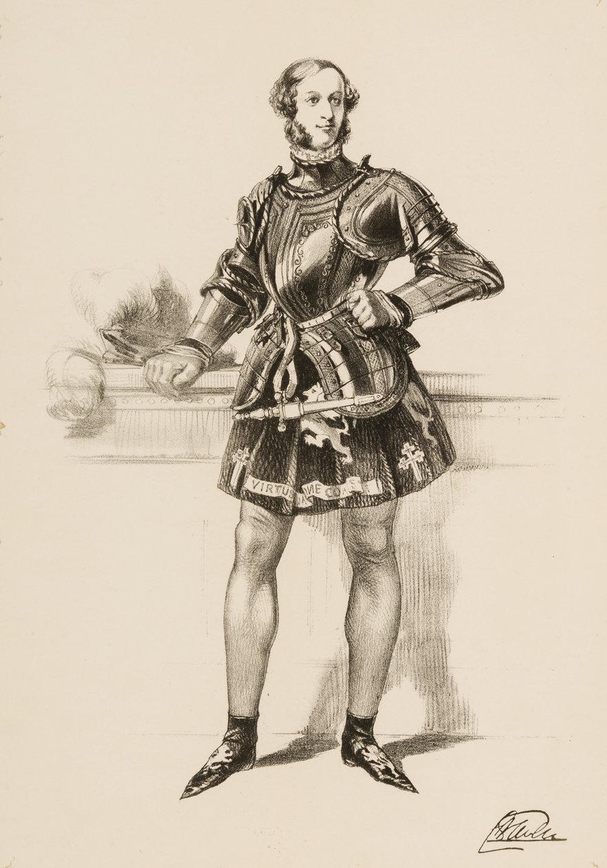 طباعة وليام الثاني إيرل كرافن في زي يرتديه في بطولة إيجلنتون 1839. بواسطة غير معروف