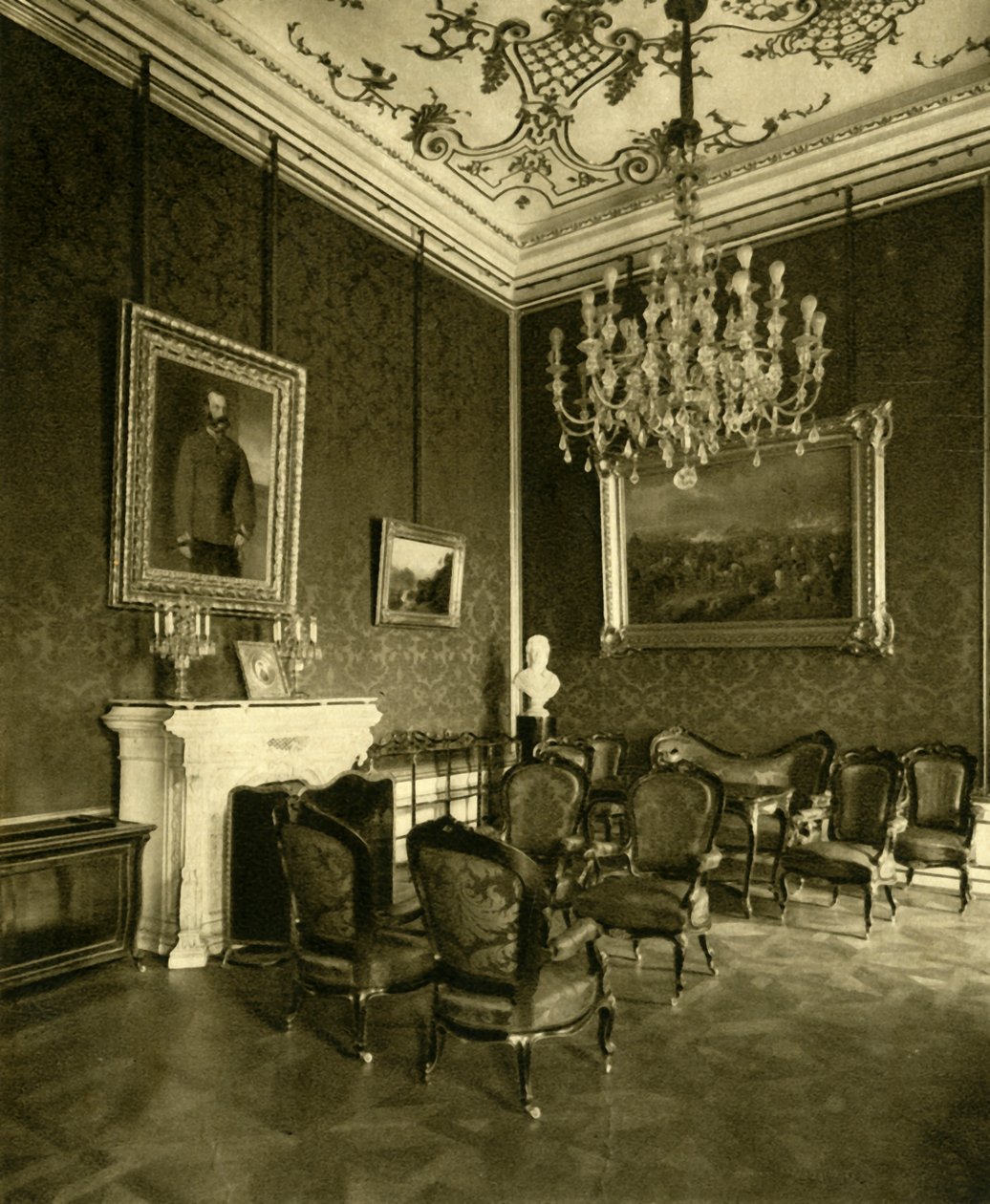 المكتب الخاص للإمبراطور فرانز جوزيف الأول في هوفبورغ ، فيينا ، النمسا ، c1935. بواسطة غير معروف
