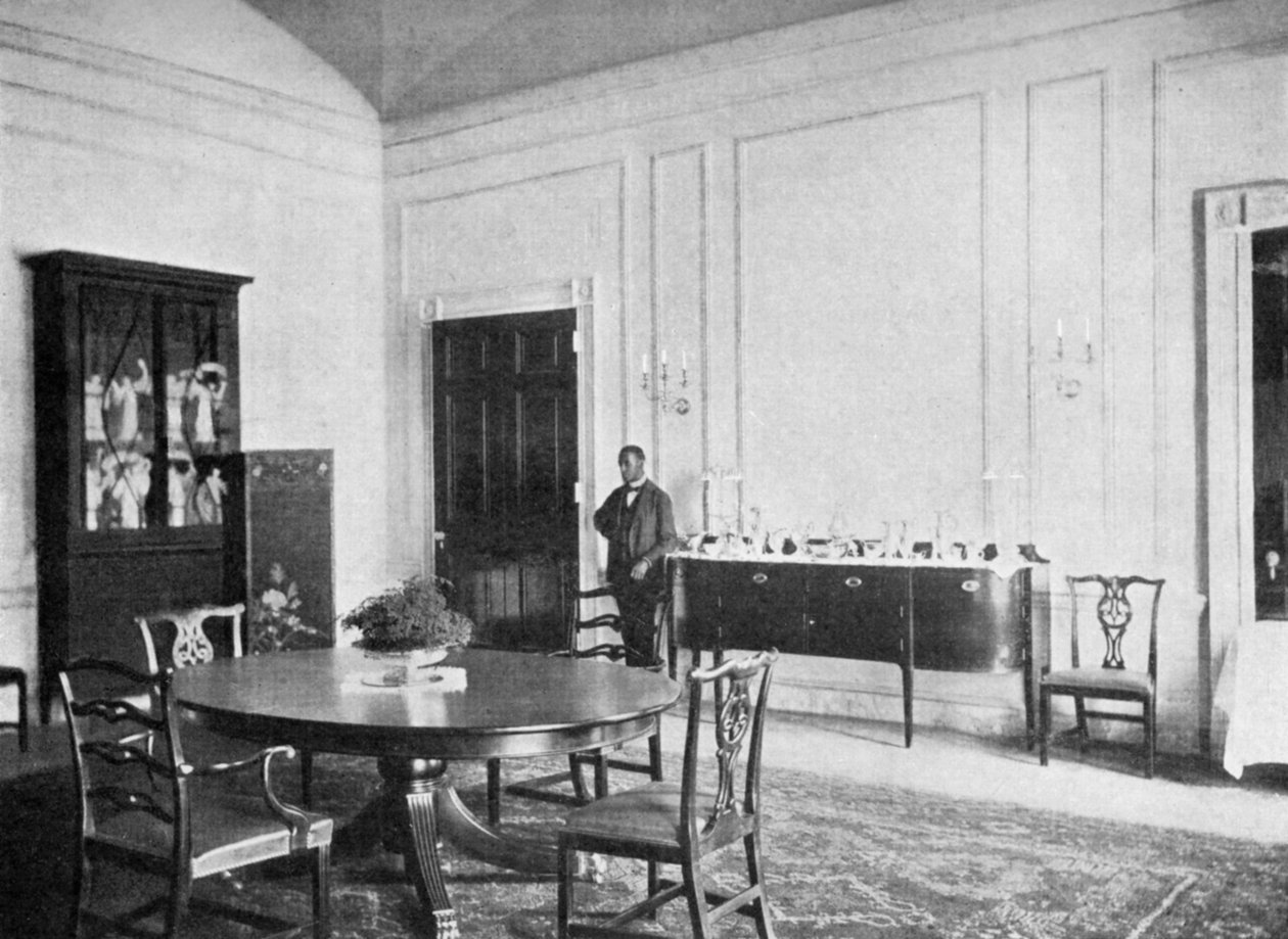 غرفة طعام خاصة في البيت الأبيض ، واشنطن العاصمة ، الولايات المتحدة الأمريكية ، 1908 بواسطة غير معروف