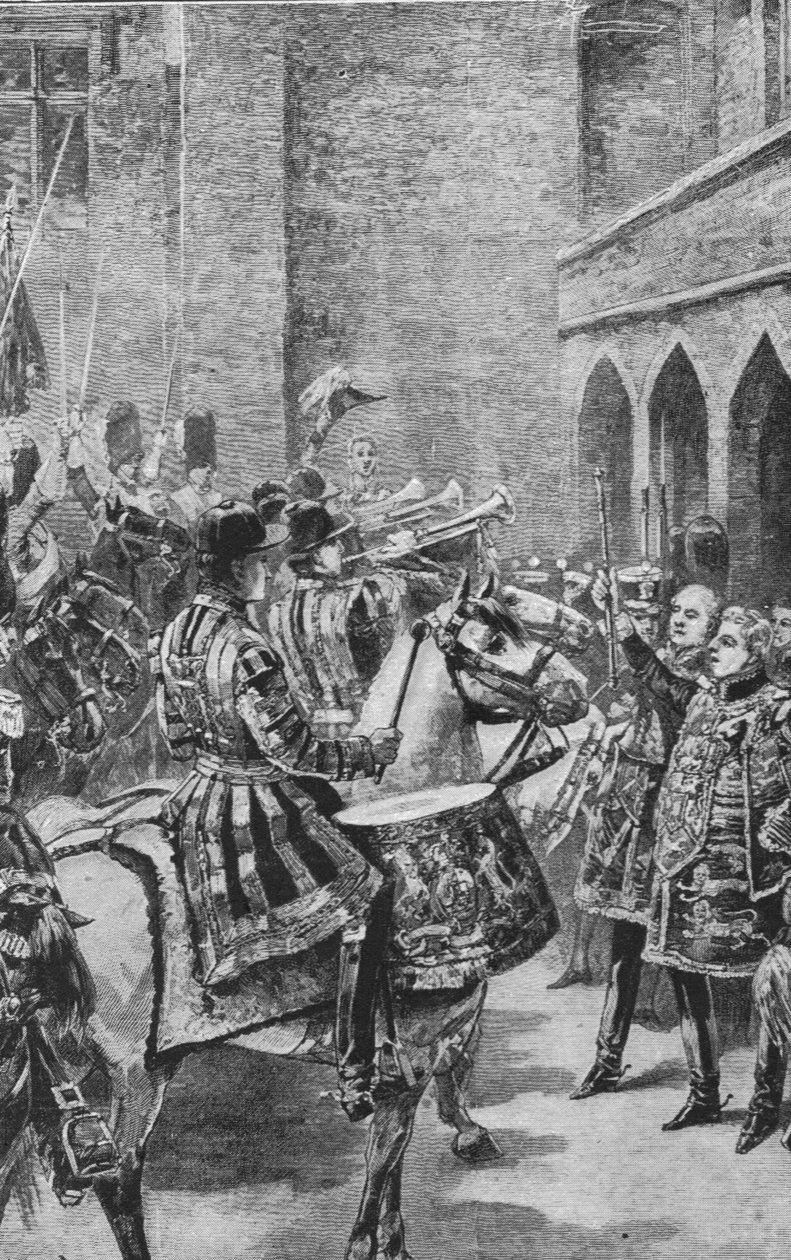 إعلان الملكة فيكتوريا في قصر سانت جاميس ، 31 يونيو 1837 ، 1901. بواسطة غير معروف