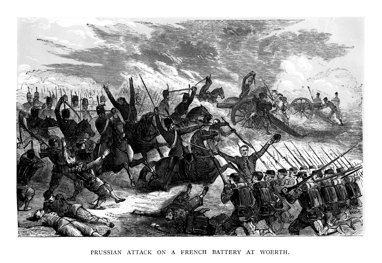 هجوم بروسي على بطارية فرنسية في ويرث ، 1793 ، 1875 بواسطة غير معروف