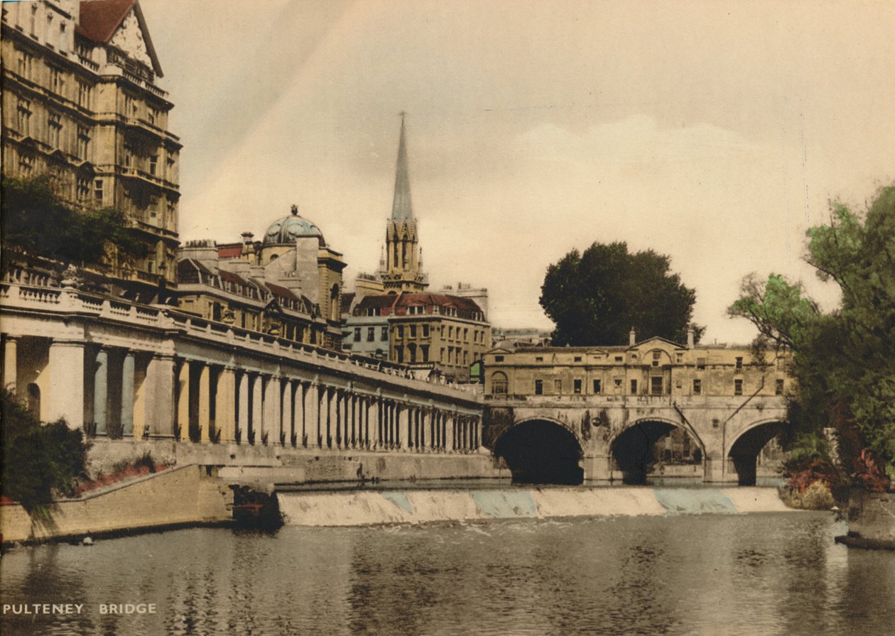 جسر Pulteney ، باث ، سومرست ، c1925 بواسطة غير معروف