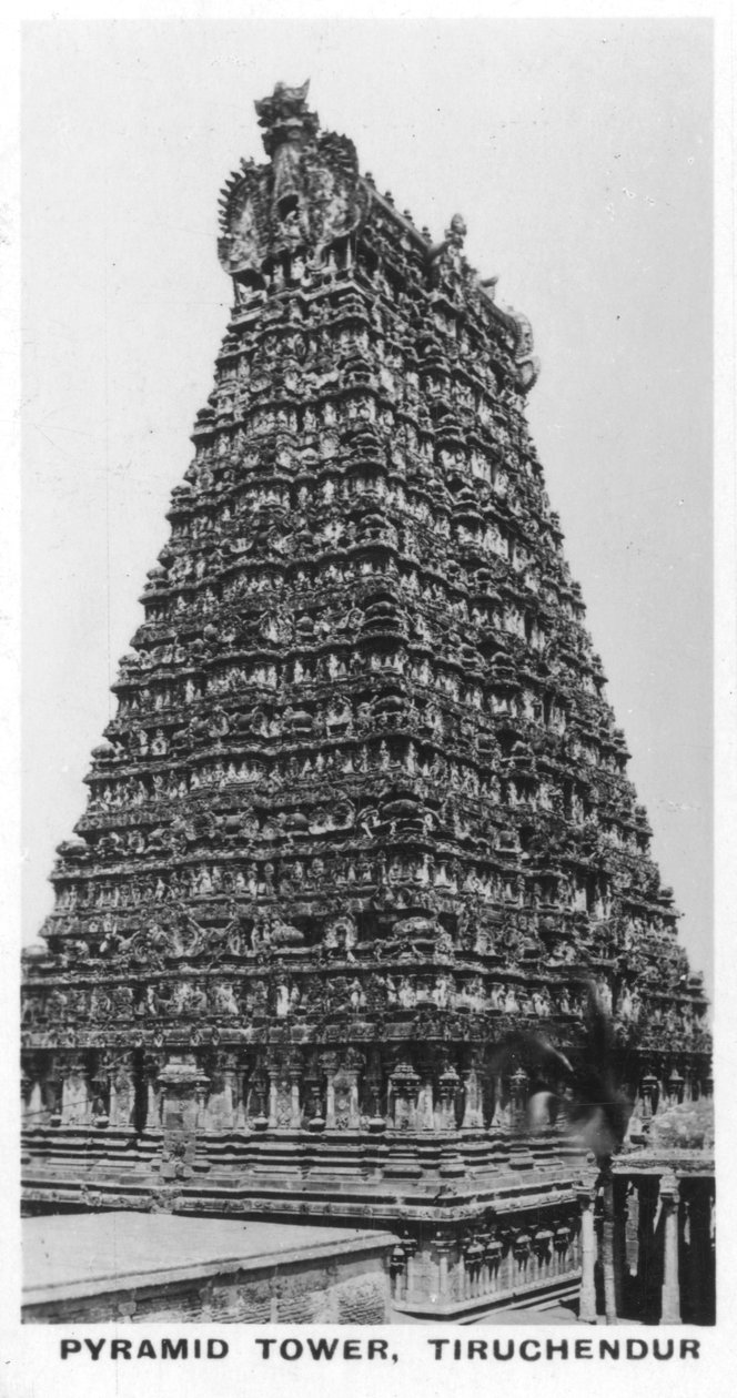 Pyramid Tower، Tiruchendur، Tamil Nadu، India، c1925 بواسطة غير معروف