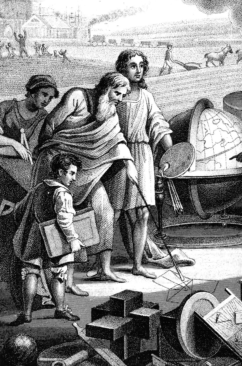 فيثاغورس ، عالم الرياضيات والفيلسوف اليوناني القديم ، القرن السادس قبل الميلاد 1833 بواسطة غير معروف