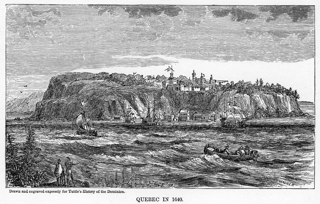 كيبيك في 1640 ، 1877 بواسطة غير معروف