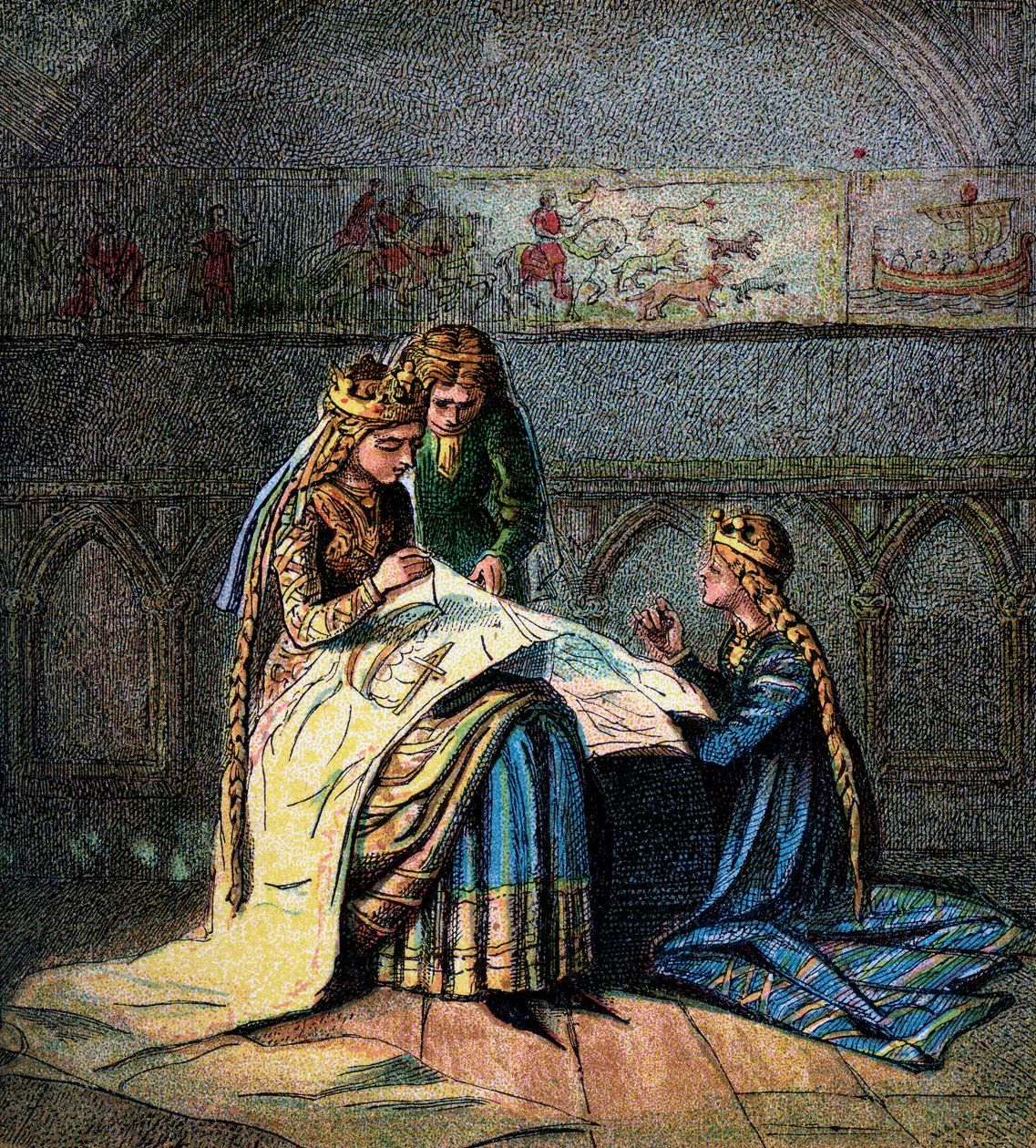 الملكة ماتيلدا ونسيجها ، c1850 بواسطة غير معروف