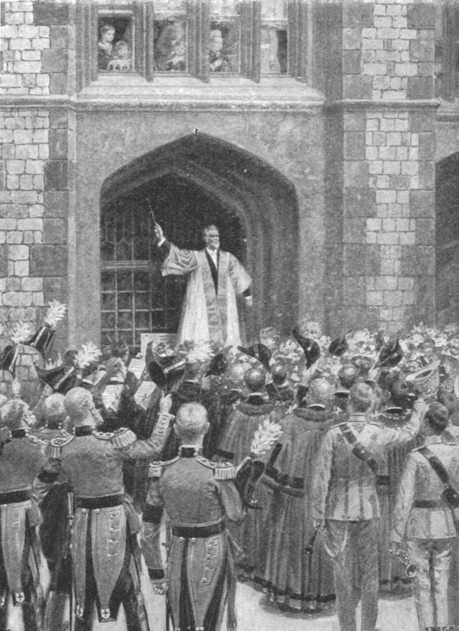 الملكة فيكتوريا Serenaded في وندسور في صباح عيد ميلادها الثمانين ... 1899 ، 1901. بواسطة غير معروف