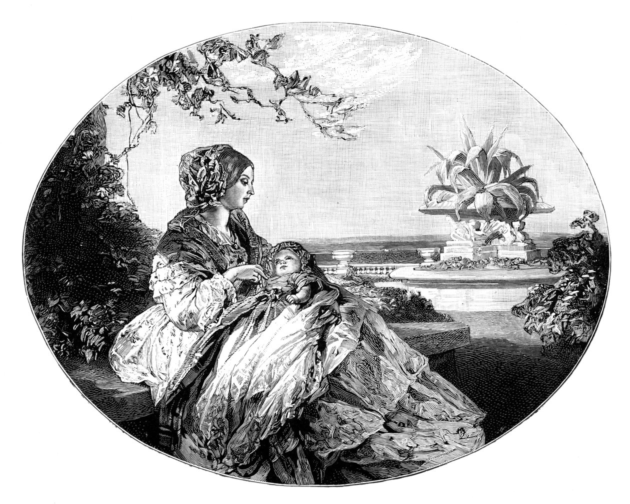 الملكة فيكتوريا والأمير آرثر ، 1850 بواسطة غير معروف