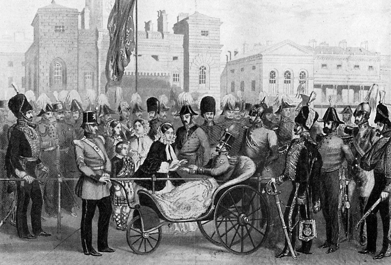الملكة فيكتوريا توزع الميداليات ، 18 مايو 1855 ، c1920 بواسطة غير معروف