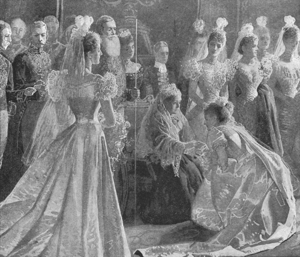 اليوبيل الماسي للملكة فيكتورياس: غرفة الرسم في قصر باكنغهام ، 11 مايو 1897 ، 1901. بواسطة غير معروف