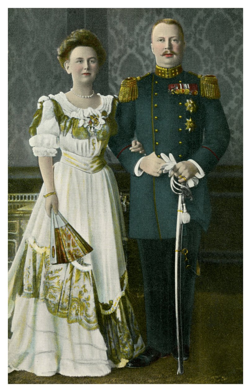 الملكة فيلهيلمينا والأمير هنري من هولندا ، c1900s-c1910s بواسطة غير معروف