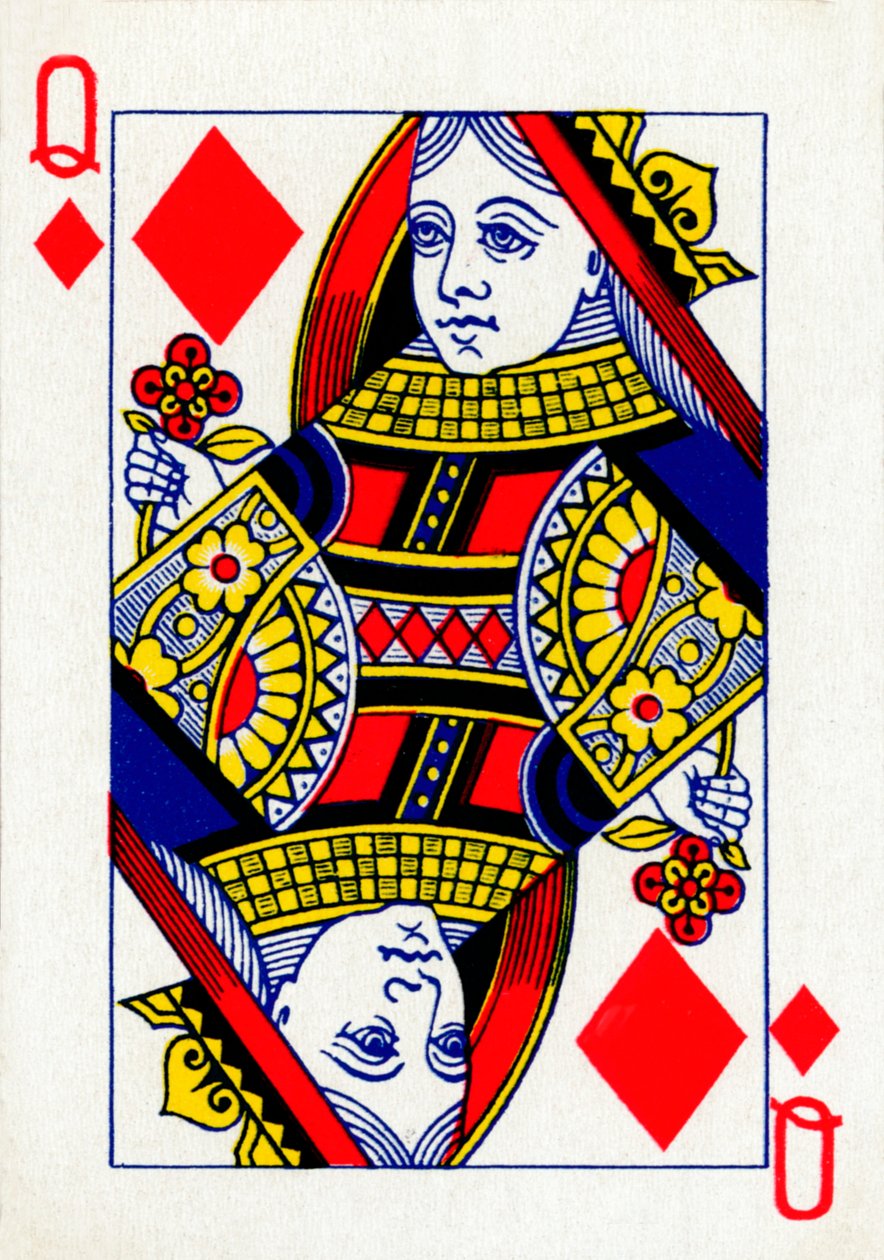 Queen of Diamonds من مجموعة أوراق لعب Goodall & Son Ltd. ، c1940 بواسطة غير معروف