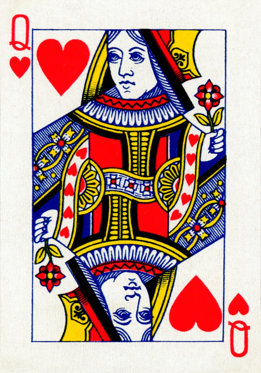 Queen of Hearts من مجموعة أوراق لعب Goodall & Son Ltd.، c1940 بواسطة غير معروف