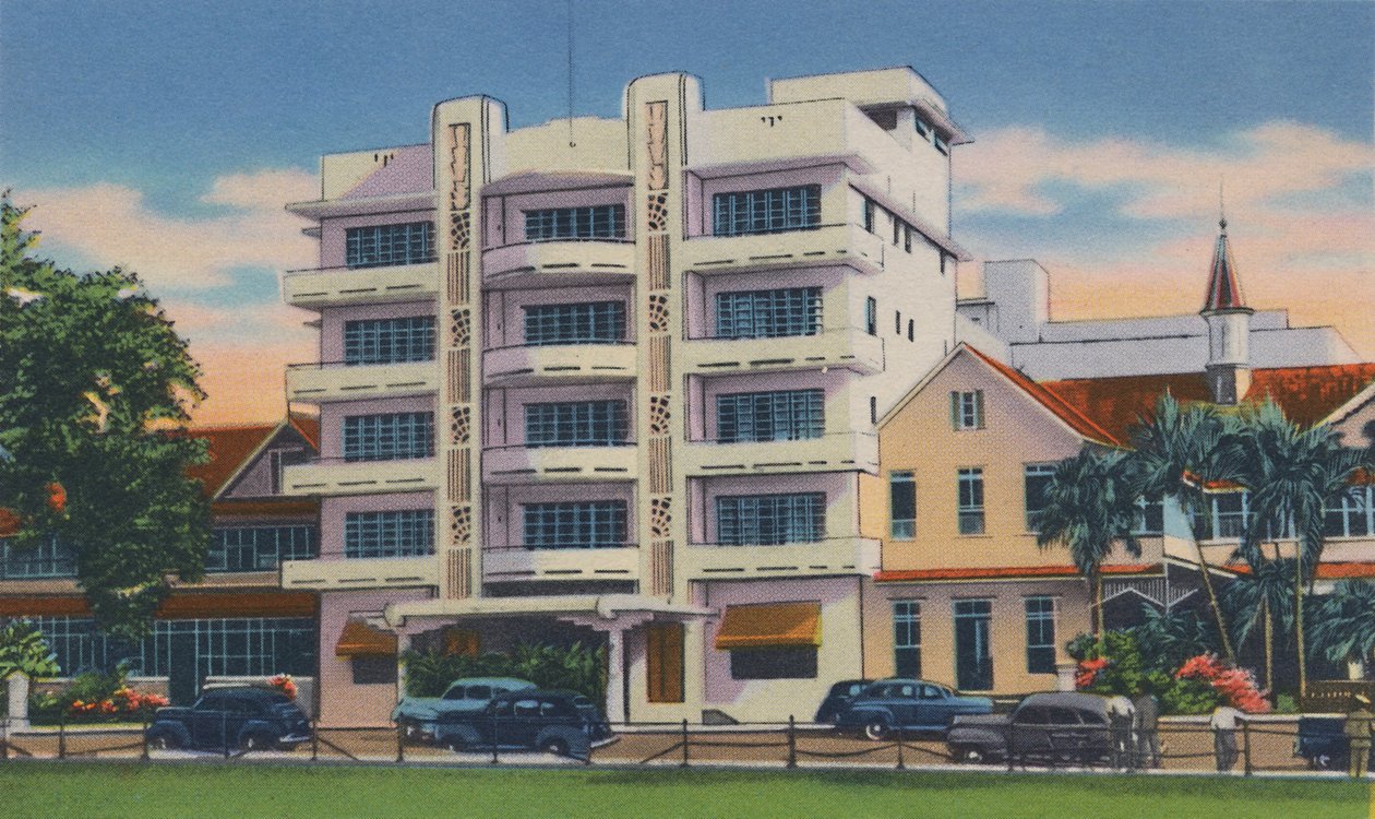 فندق كوينز بارك ، بورت أوف سبين ، ترينيداد ، BWI ، c1940s. ، c1940s. بواسطة غير معروف
