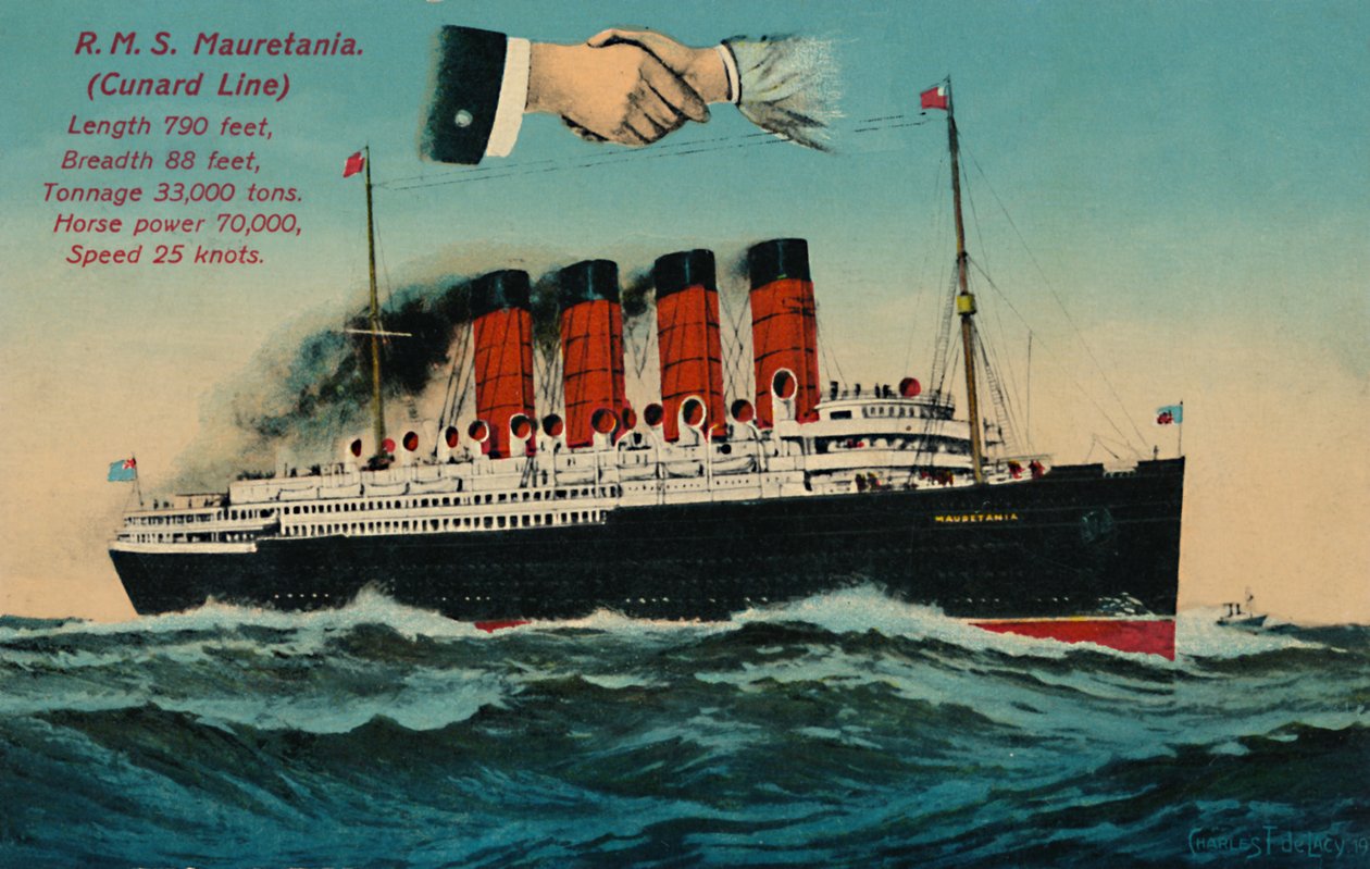 RMS موريتانيا. خط كونارد ، 1930s. بواسطة غير معروف