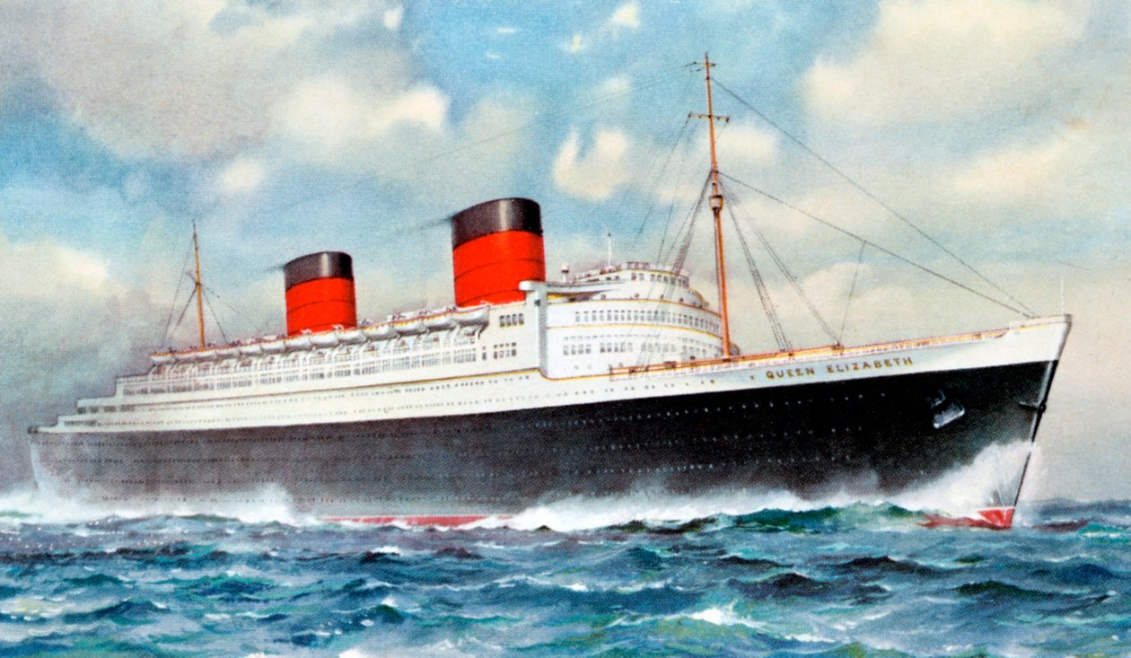 RMS الملكة إليزابيث ، بطانة المحيط Cunard ، القرن 20 بواسطة غير معروف