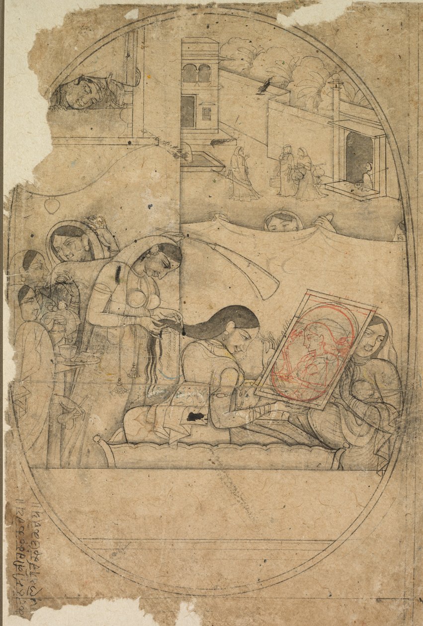 راداس لبس الشعر ، ج. 1790-1800. بواسطة غير معروف