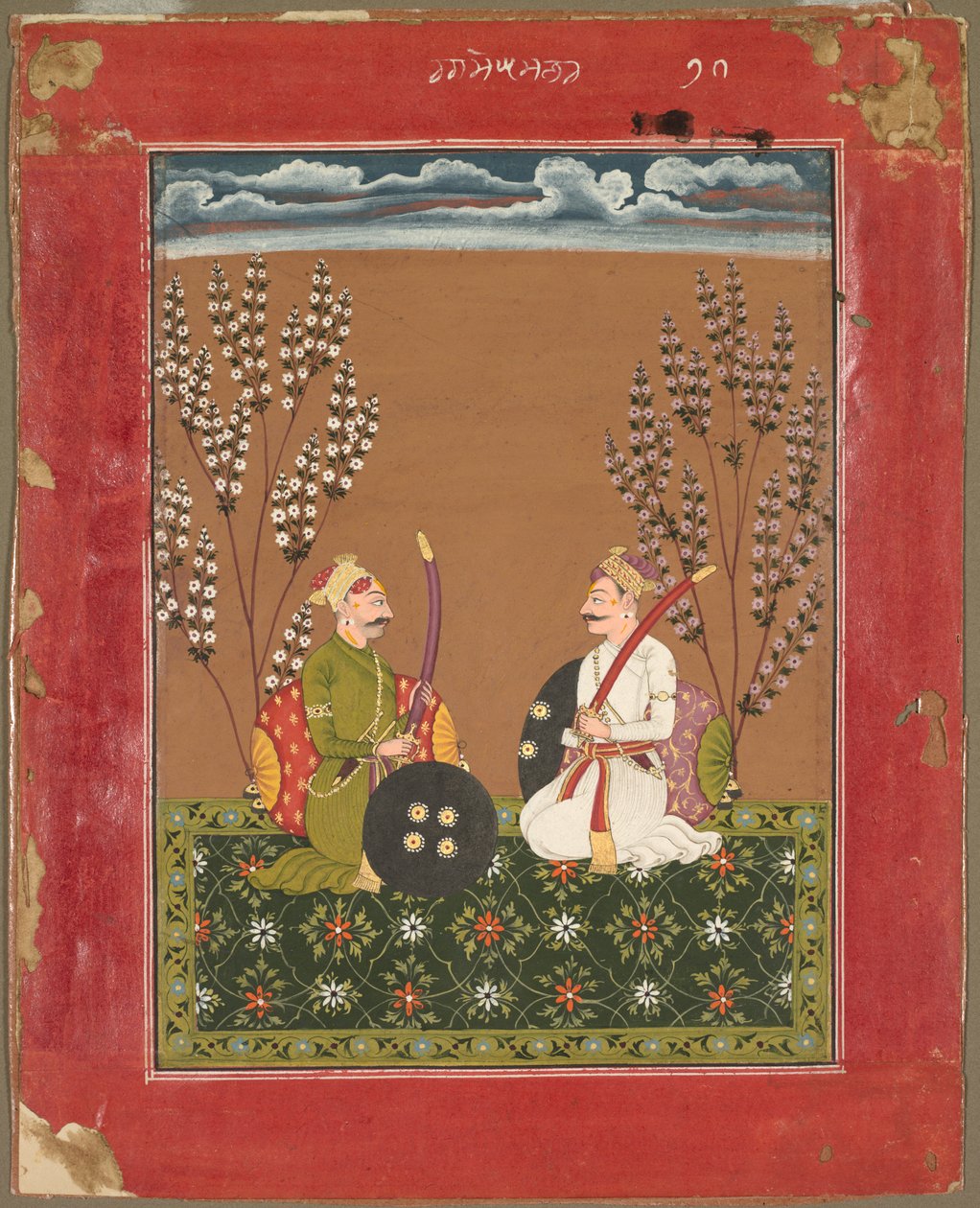 راجا سوراماناندا ، صفحة من سلسلة Ragamala ، حوالي عام 1750. بواسطة غير معروف