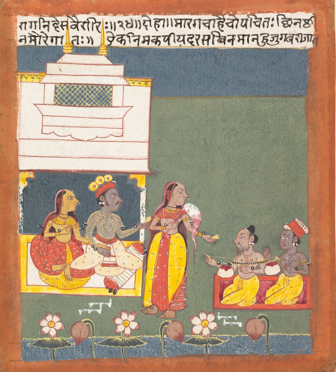 Ragini Des Variri: صفحة من إكليل سلسلة Ragamala المتفرقة من الأوضاع الموسيقية ، كاليفورنيا. 1680. بواسطة غير معروف