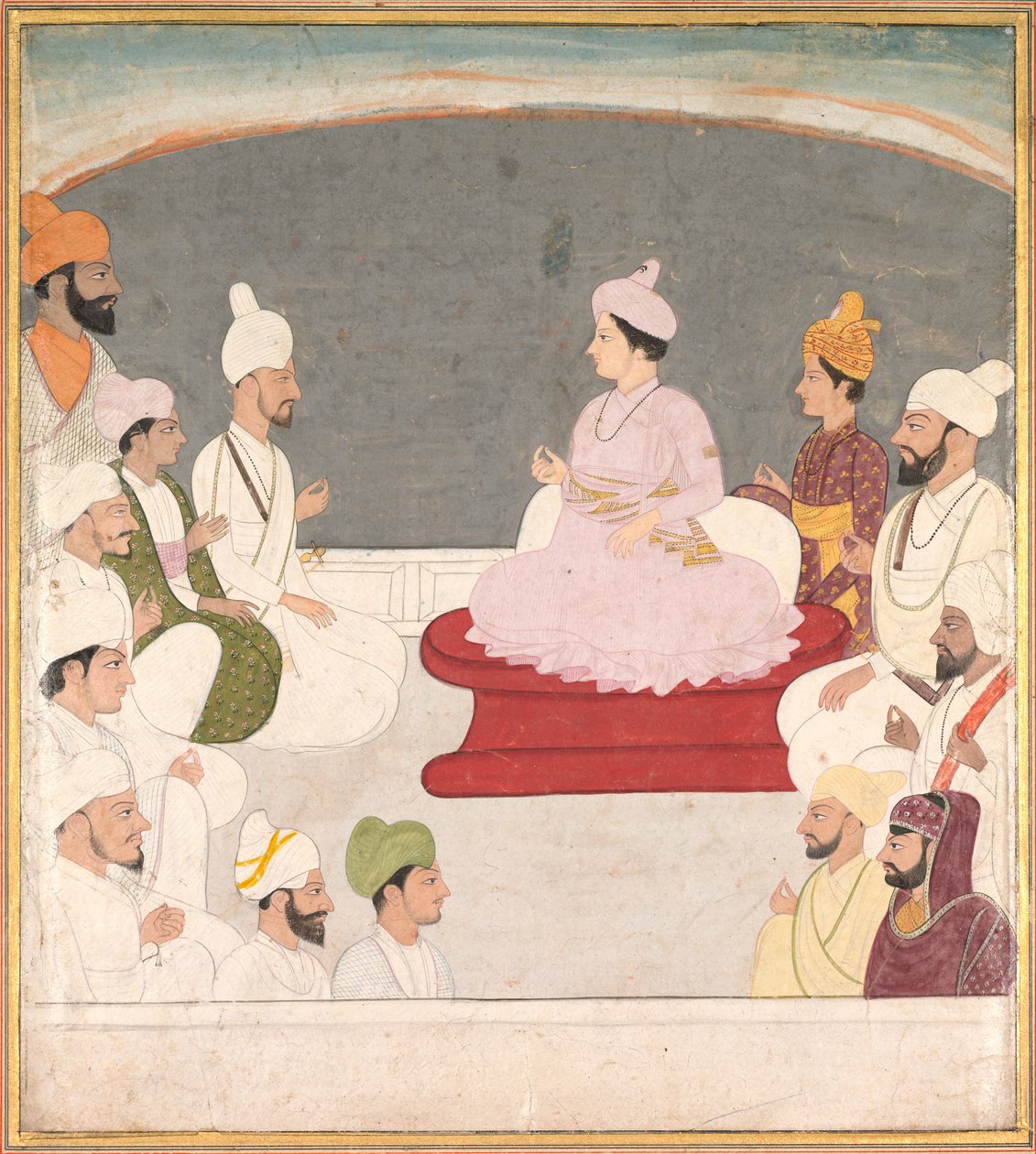رجا سانسار تشاند من Kangra و Courtiers ، ج. 1783. بواسطة غير معروف