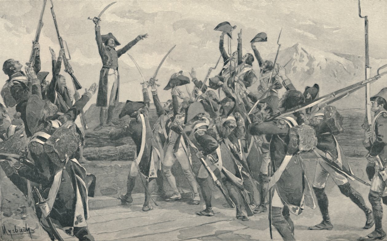 جنود رامبون يُقسمون على عدم الاستسلام ، 1796 ، 1896 بواسطة غير معروف