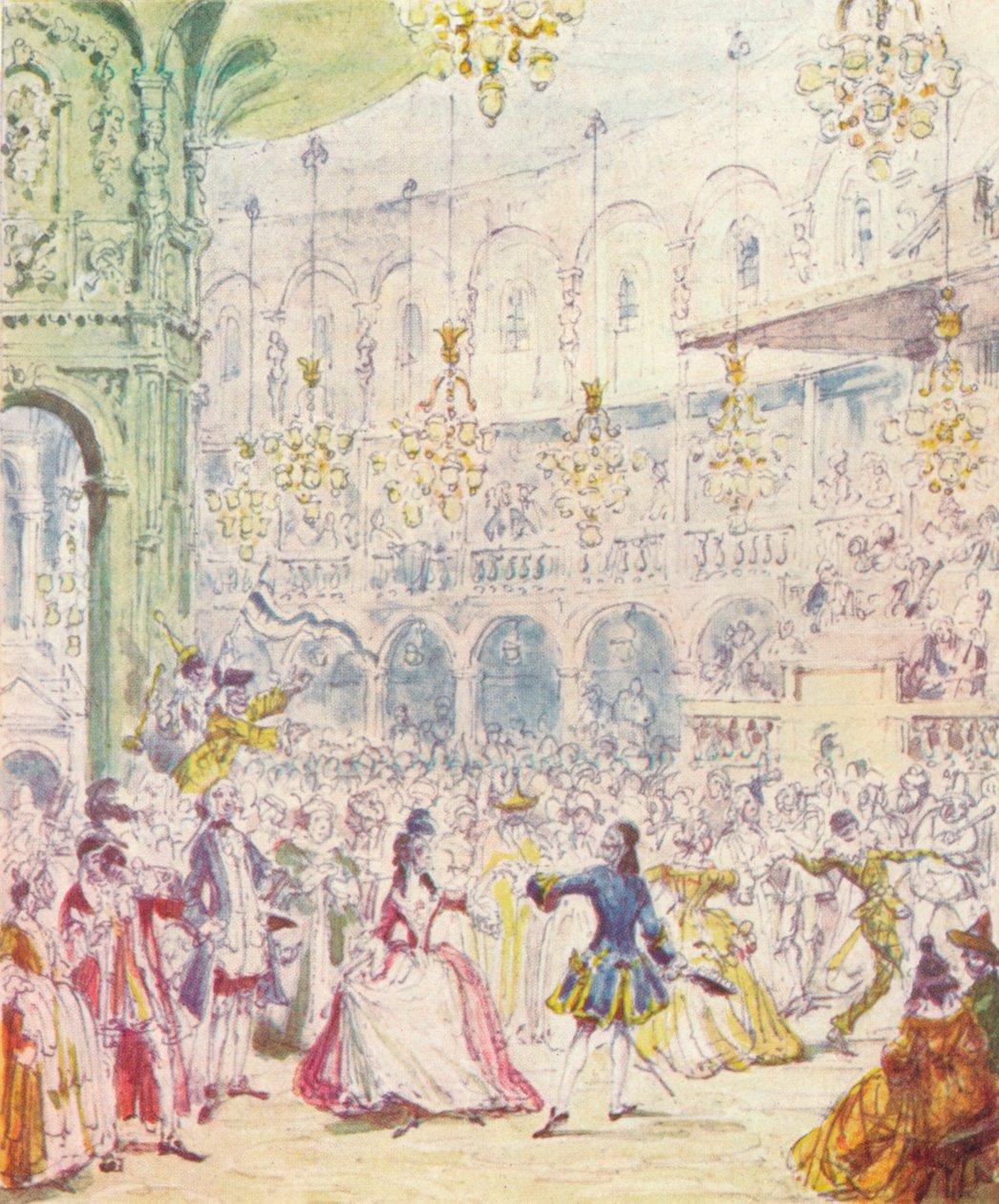 راندولف وهيلدا يرقصان في روتوندا في حدائق رانيلاغ ، 1842 ، 1903 بواسطة غير معروف