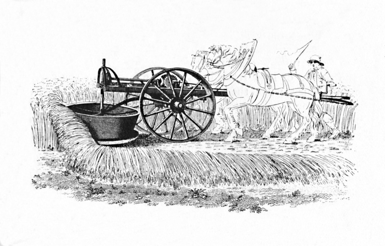 آلة الحصاد التي اخترعها جيمس سميث من دينستون ، 1816 ، 1904 بواسطة غير معروف